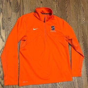 Nike Syracuse University Dri-Fit 1/4 zip orange men’s medium long sleeve